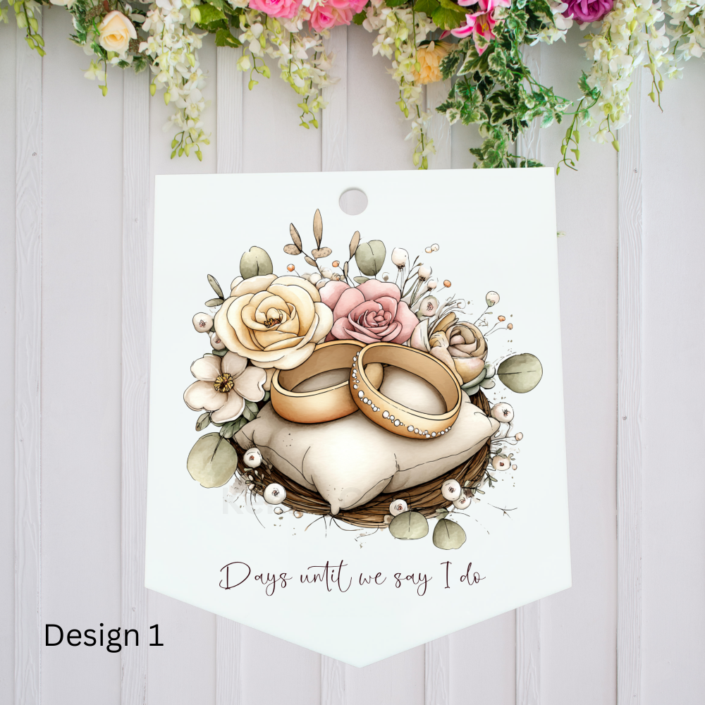 Vintage Wedding Fridge Countdown Includes Pen