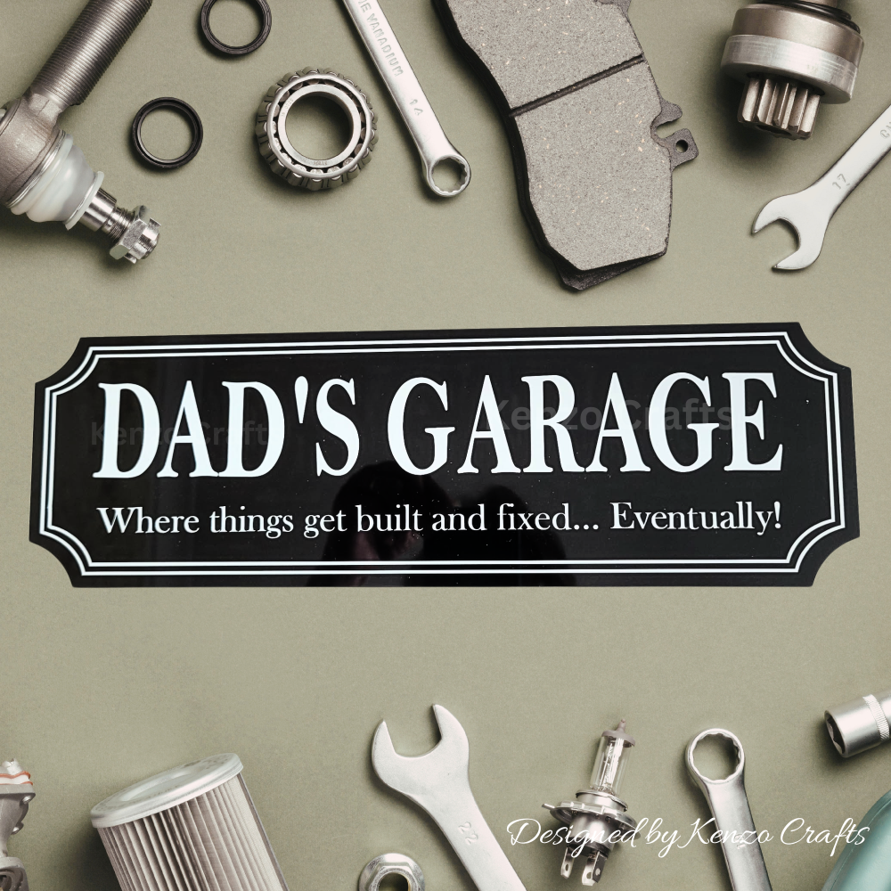 Large Personalised Black Acrylic Garage Shed Sign