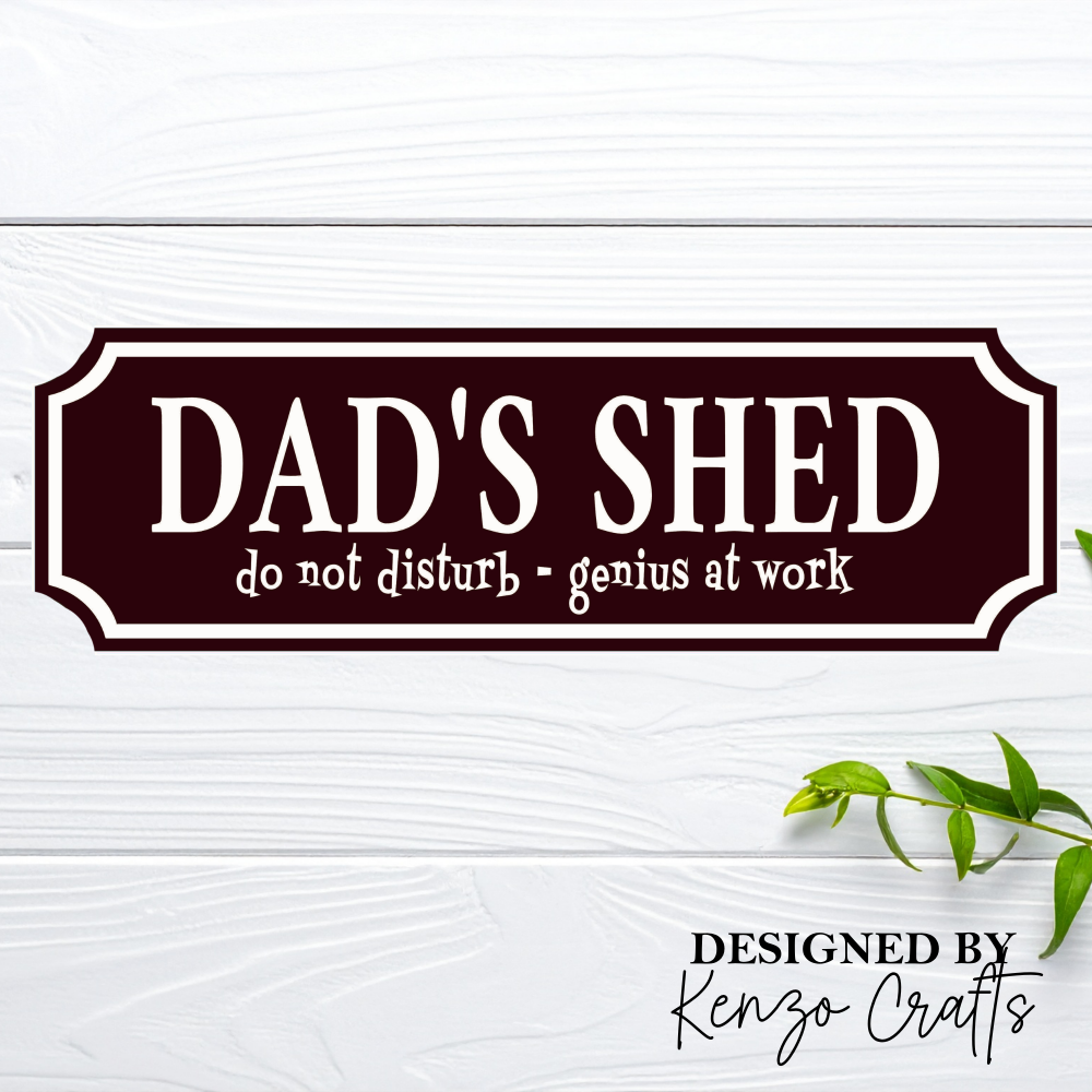 Large Personalised Black Acrylic Dad's Shed Sign