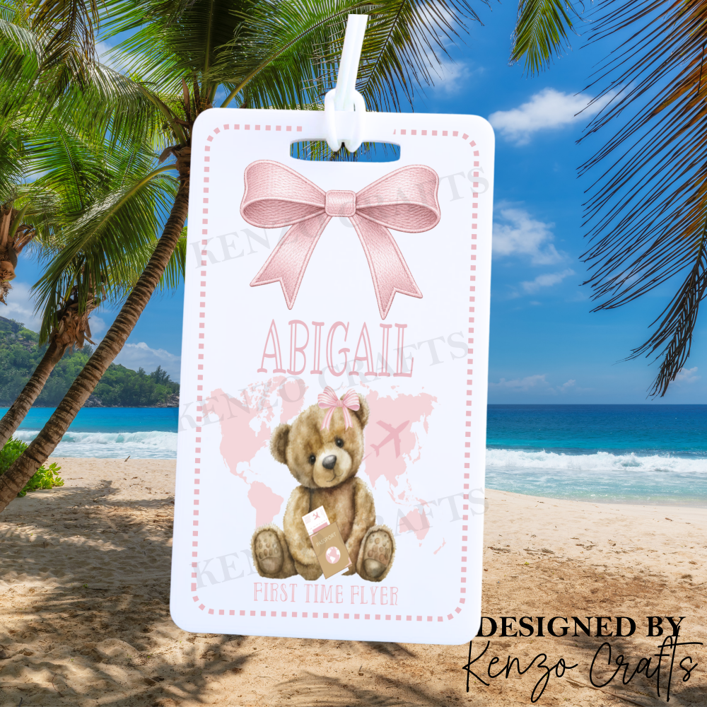 Personalised First Time Flying Kid's Suitcase Tags