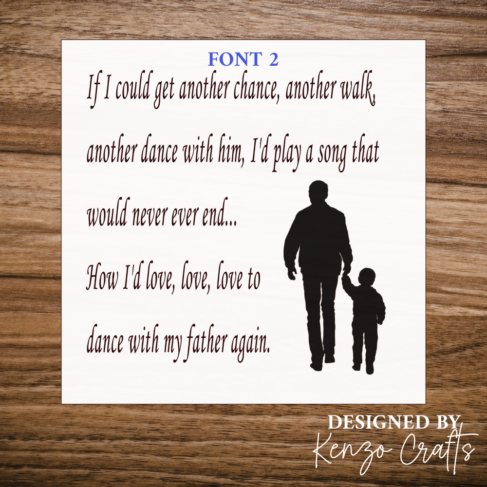 In Loving Memory Keepsake Plaque For A Father