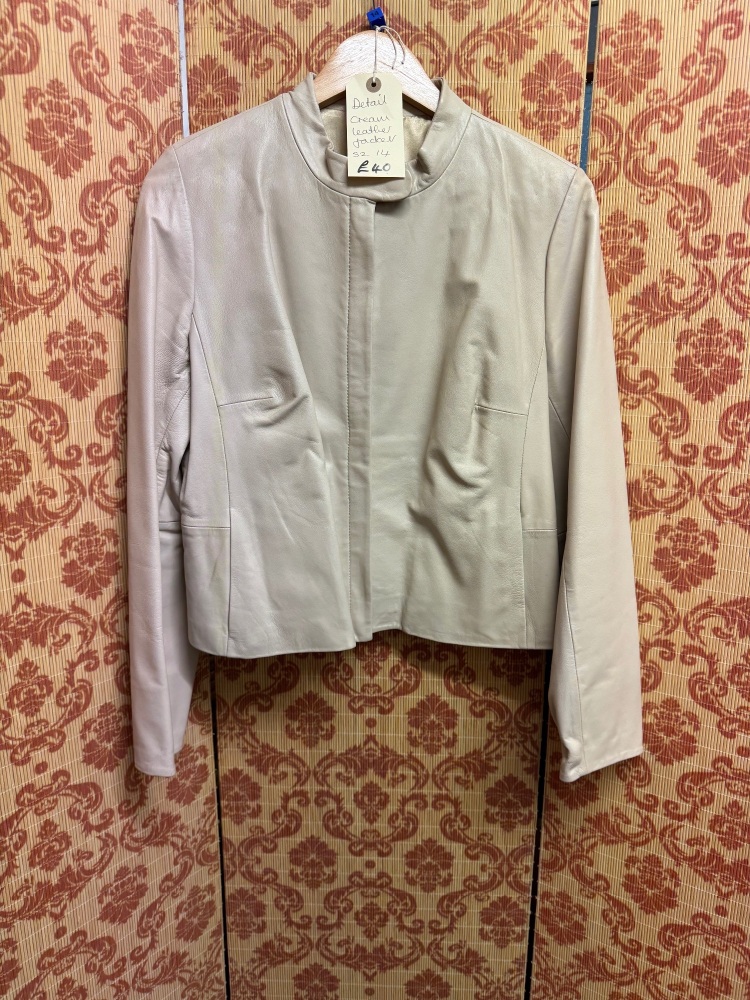 Detail cream leather jacket (Ref. 506/14)