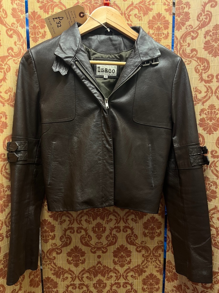 Isaco Size 8/10 Leather Jacket. (Ref 601/13)