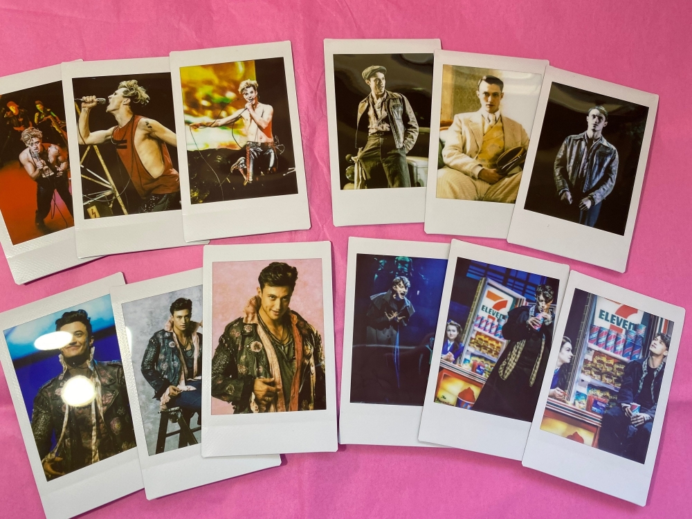 Jordan Luke Gage Characters inspired polaroids (3 in a pack) - Heathers, &Juliet, Bat out of hell and Bonnie and Clyde