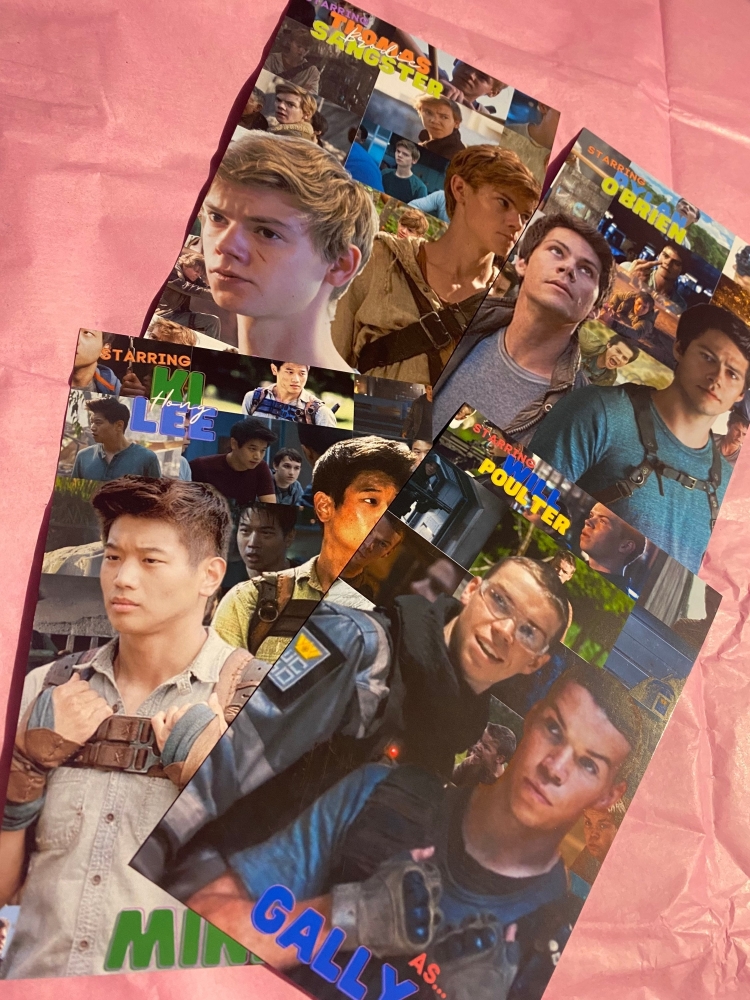 MAZE RUNNER Characters inspired Graphic y2k style Poster/PRINT (3 size options) - 4 Characters to choose from