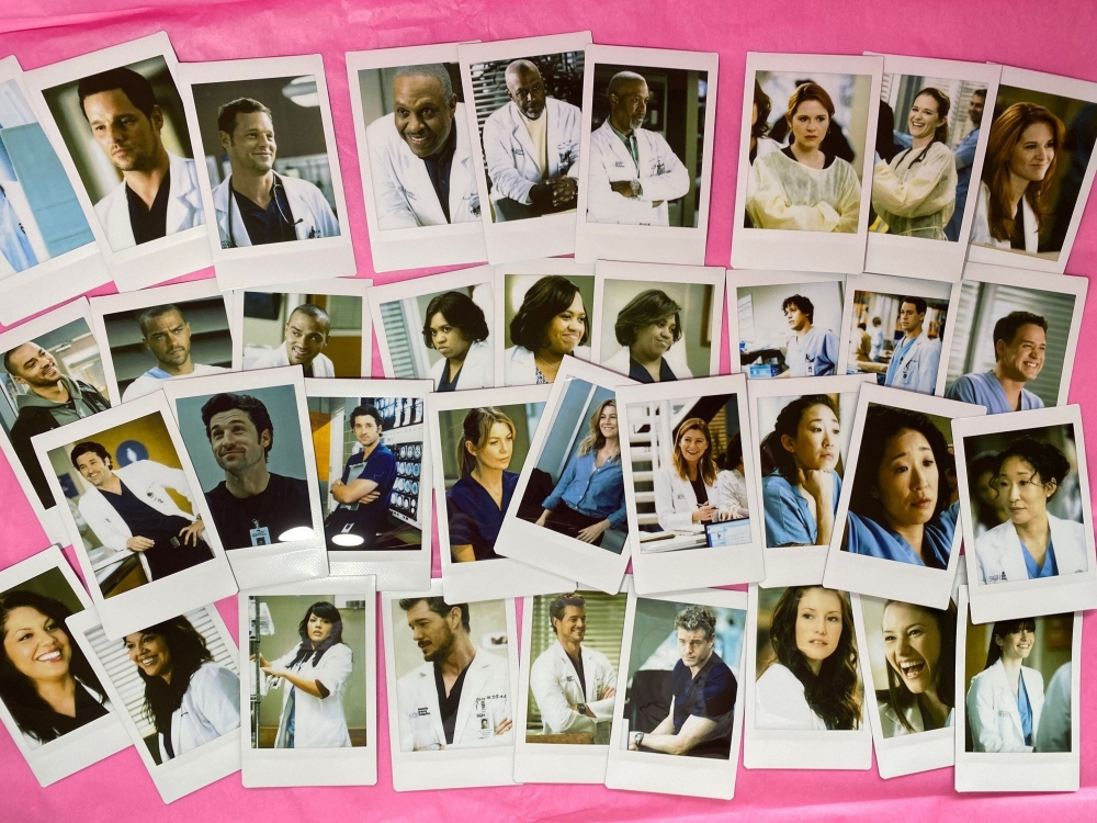 Grey's Anatomy inspired mini picture prints (3 in a pack) - 17 Characters to choose from!