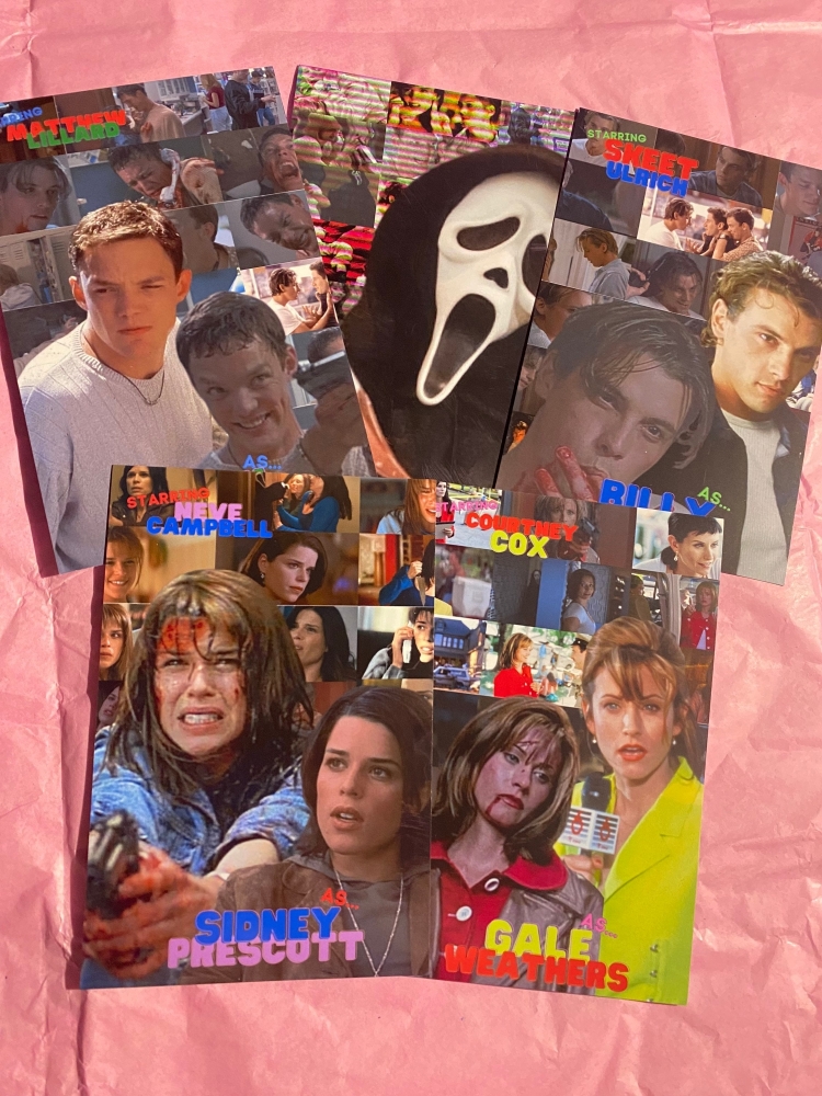 SCREAM Characters inspired Graphic y2k style Poster/PRINT (3 size options) - 5 Characters to choose from