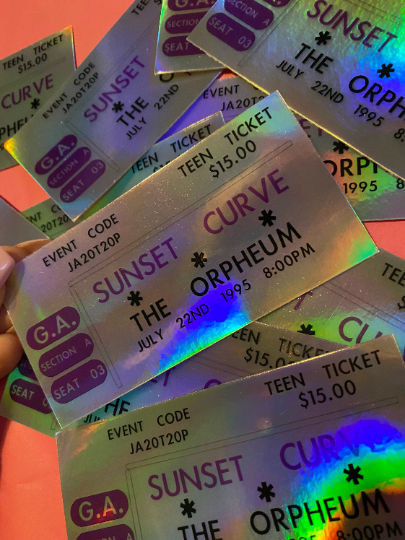Sunset Curve ticket sticker