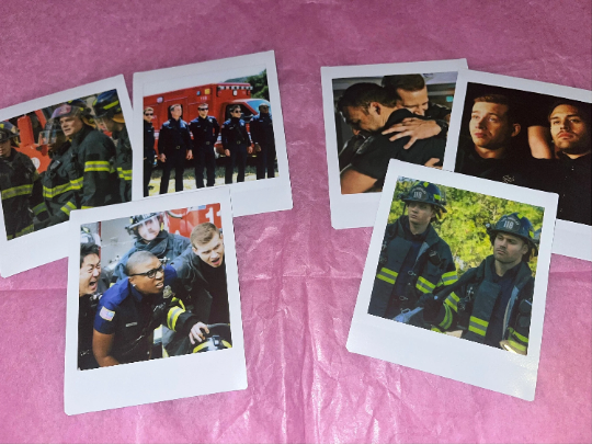 9-1-1 (911) inspired character square picture prints (3 in a pack) - 2 sets to choose from