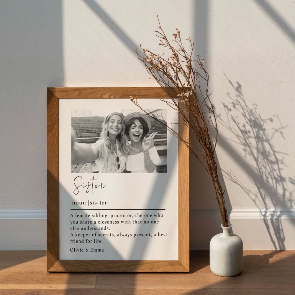 Definition Photo Sister Print, Personalised Sister Print, UNFRAMED, Sister Gift, Sister Birthday, Sister Definition, Christmas Gift