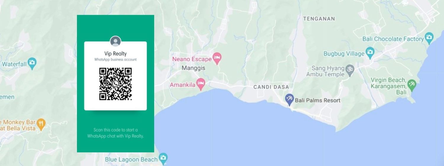 Bali Palms Resort Map and WhatsApp Call