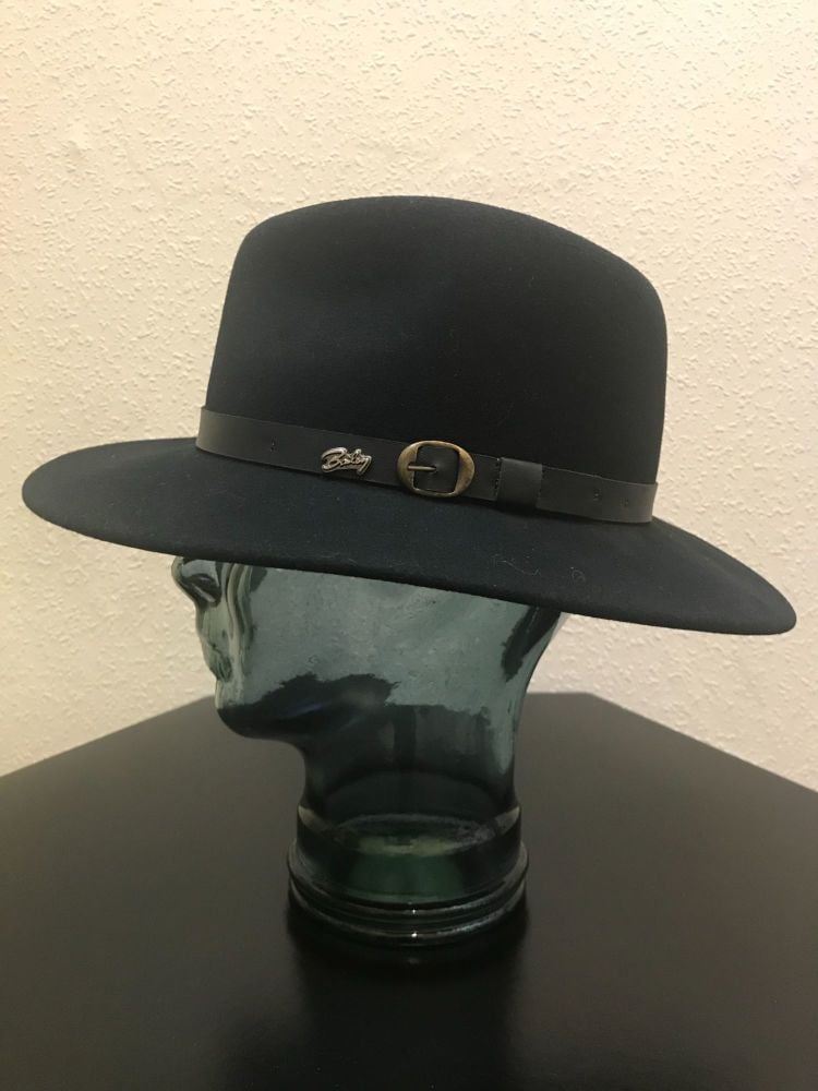 Bailey Black Briar Packable Fedora Hat