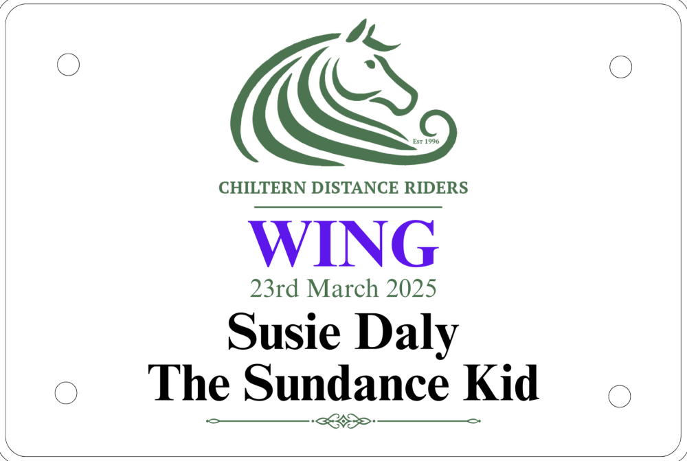 Personalised CDR Ride Plaque