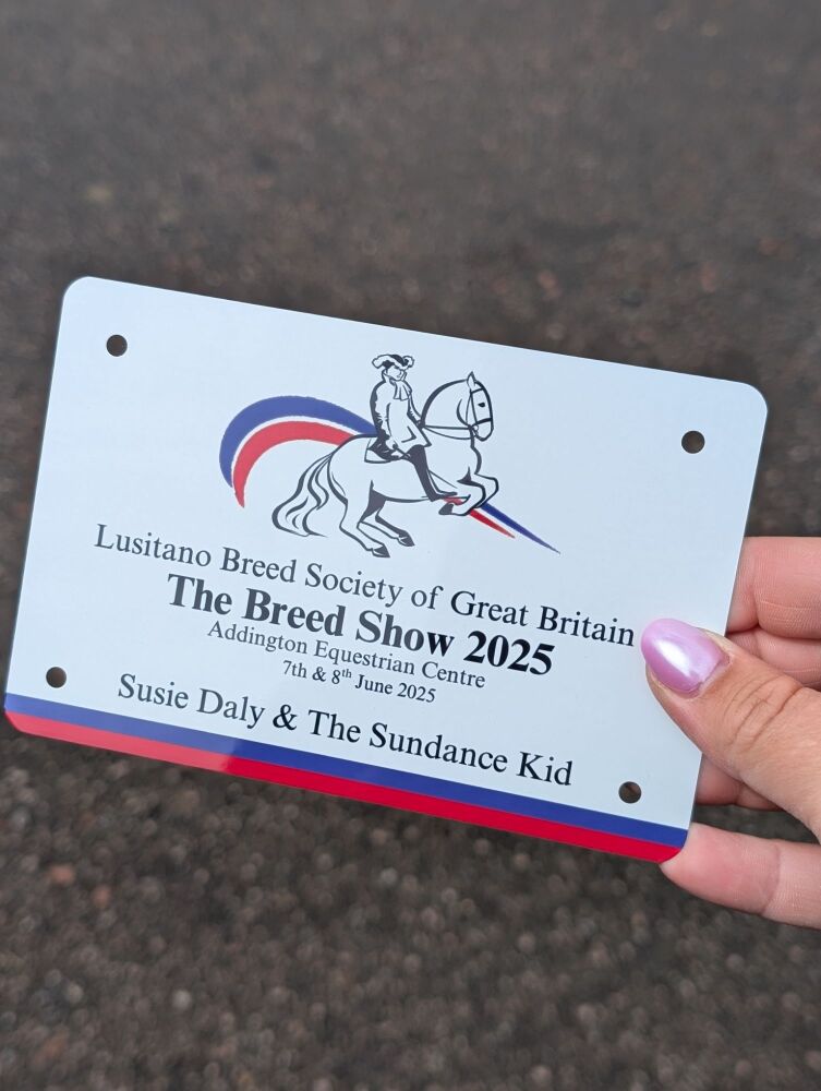 The Breed Show 2025 - Metal Stable Plaque