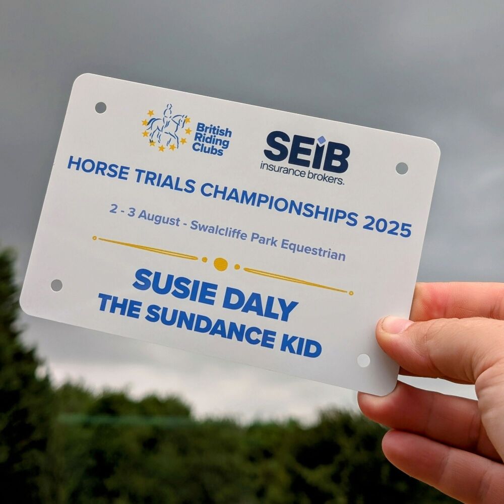 1, PRE-ORDER - Horse Trials Championships 2-3 August 2025 - Metal Stable Plaque