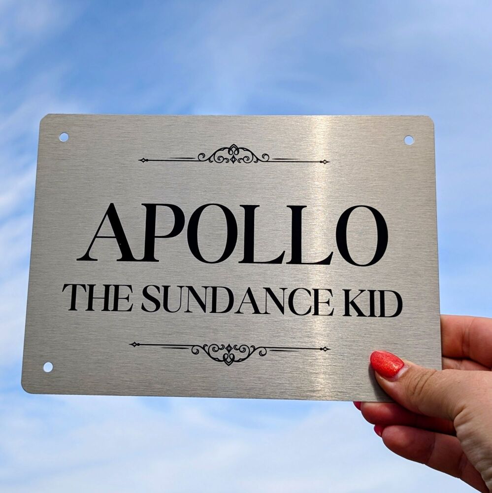 Gold or Silver Stable Name Plaque
