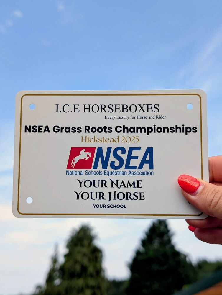 NSEA August Championships Hickstead 2025 - Metal Stable Plaque