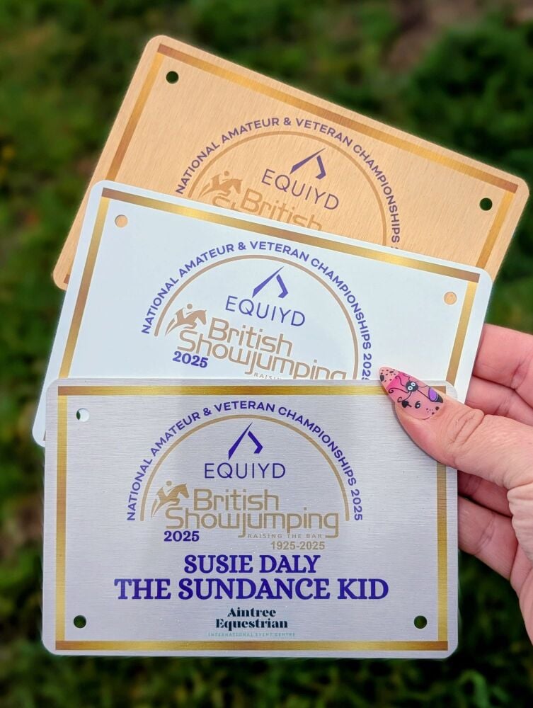 EQUIYD Amateur & Veteran Championships 2025 - Personalised Stable Plaque