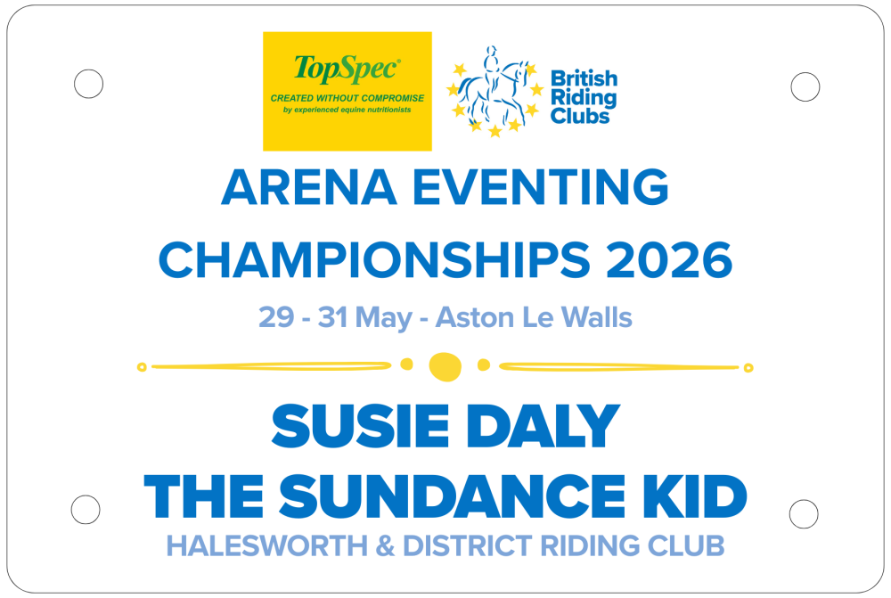 BRC TopSpec Arena Eventing 29-31 MAY - Metal Stable Plaque