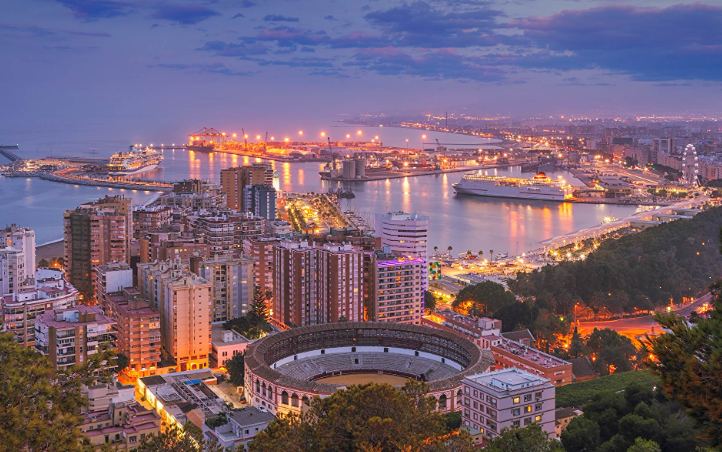 Overview of Malaga by Night