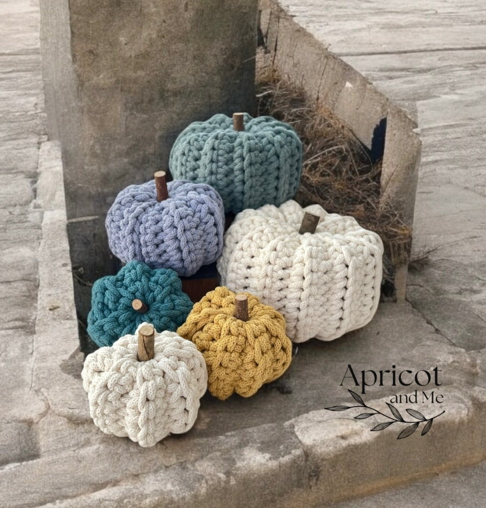 Decorative Autumn Crochet Pumpkins