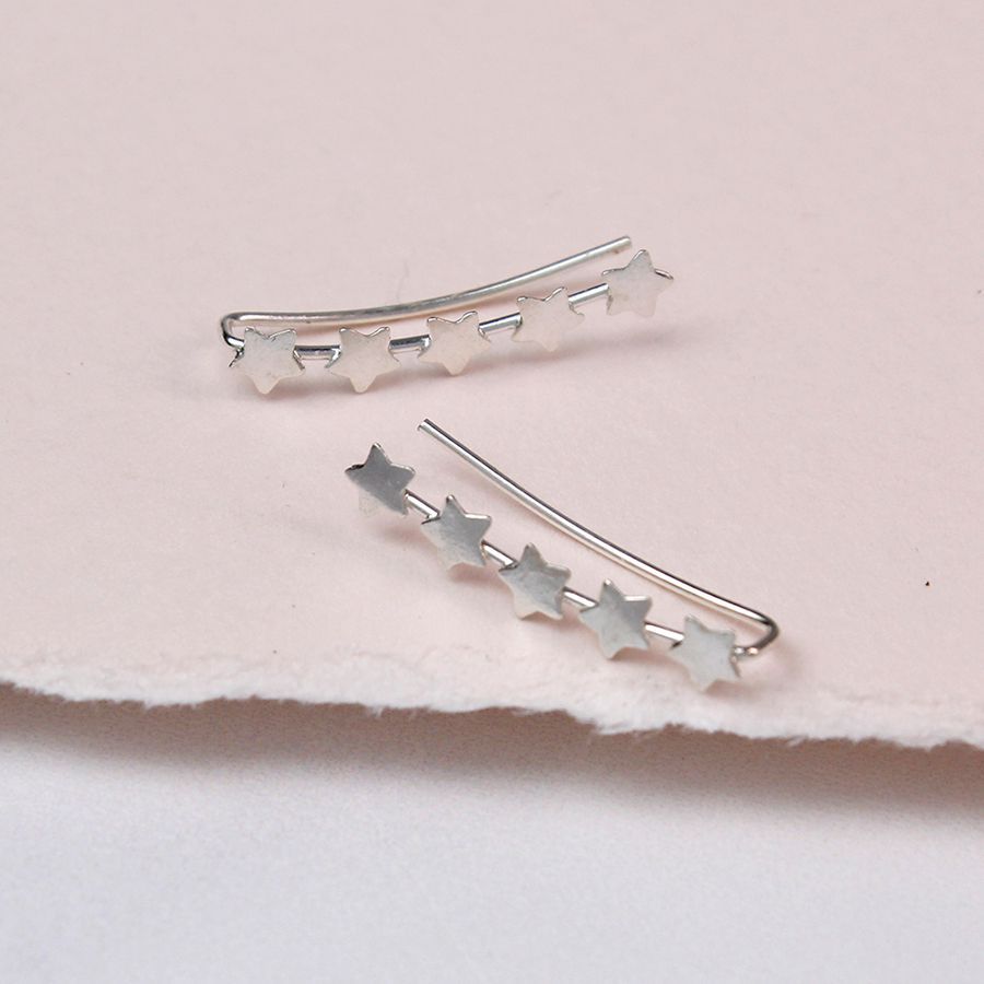 STERLING SILVER | EARRINGS | Multi star ear climber