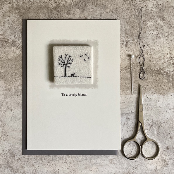 GREETINGS CARD | Friend | Embroidered card, Lovely Friend