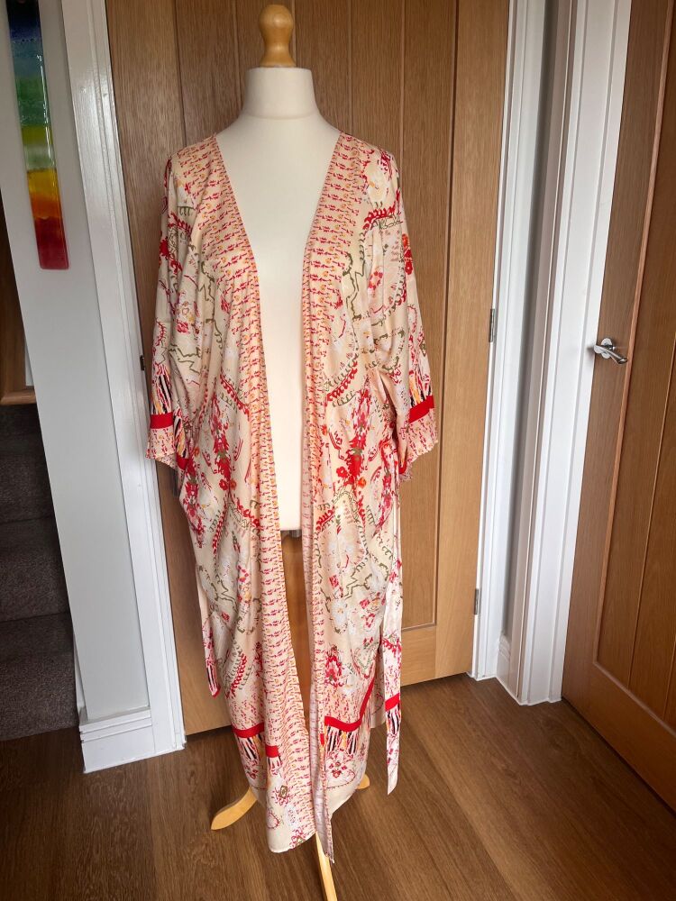 Long Kimono Gown | Floral print  | One Size