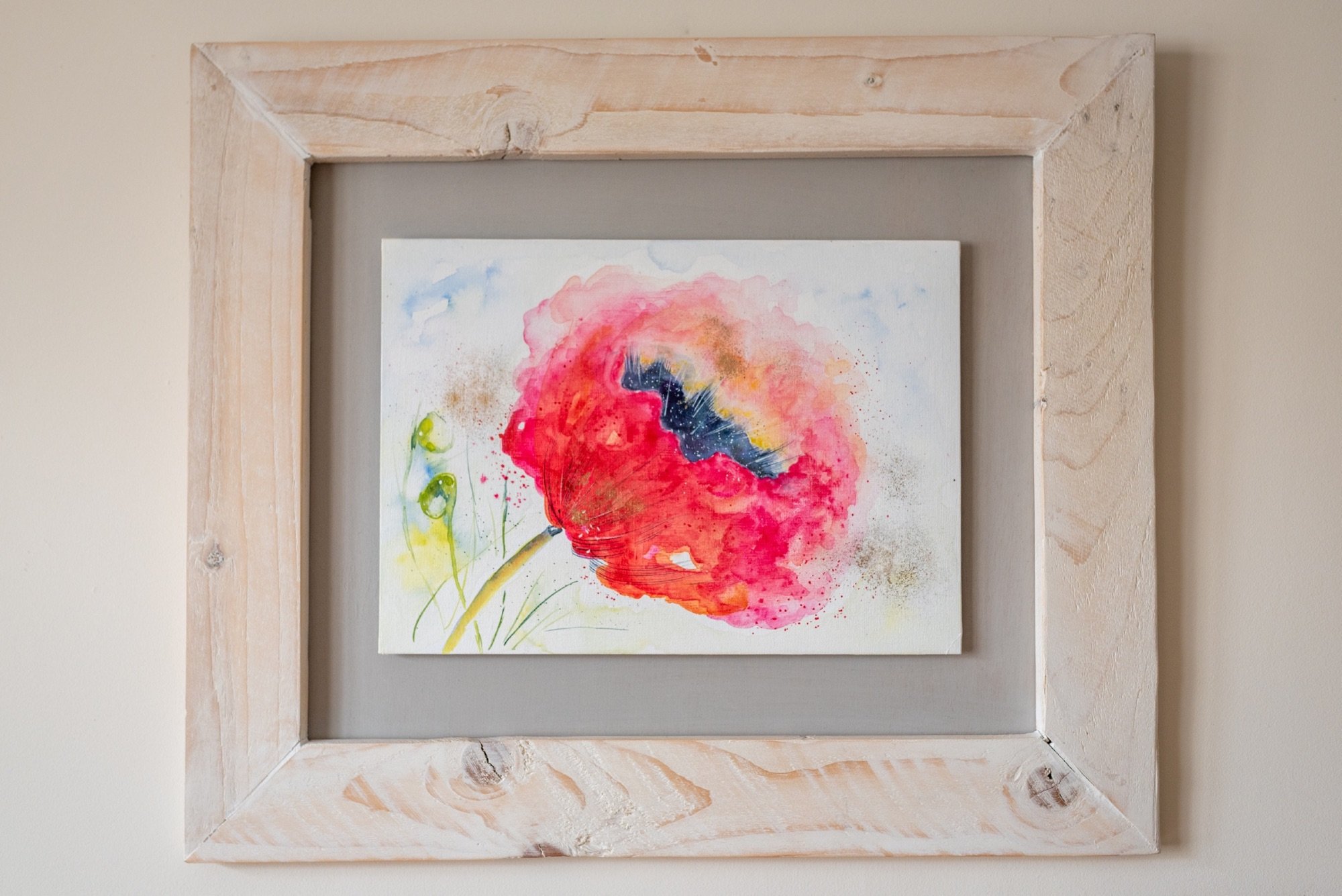 framed poppy