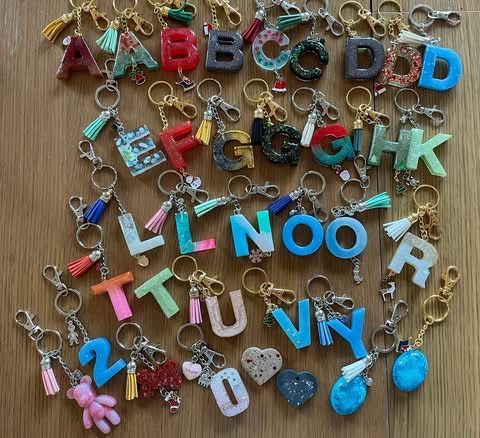 Resin Alphabet Keyrings - Limited Items