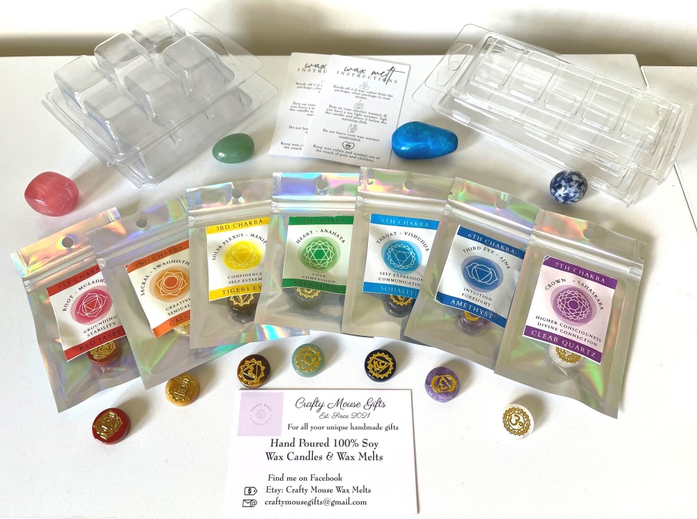 6 Cell Clamshells With Chakra Balancing Crystal