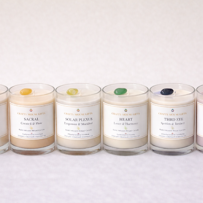 Reiki Crystal Charged Energy Candles