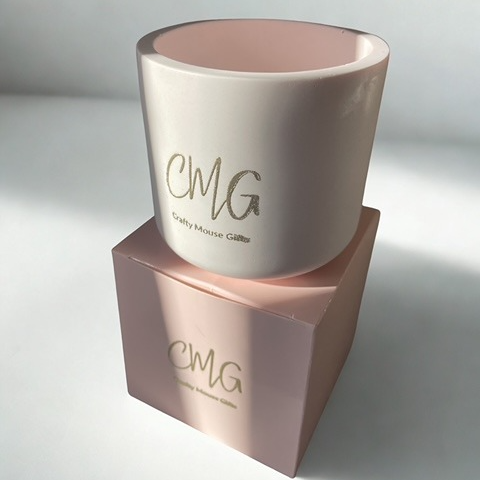 Pink CMG candle