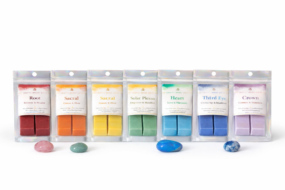 6 Cell Clamshells With Chakra Balancing Crystal