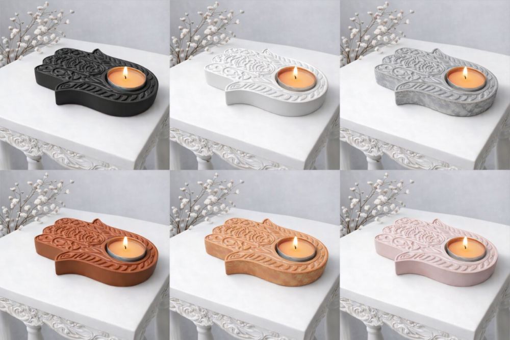Eco Resin Hamsa Tealight Holder