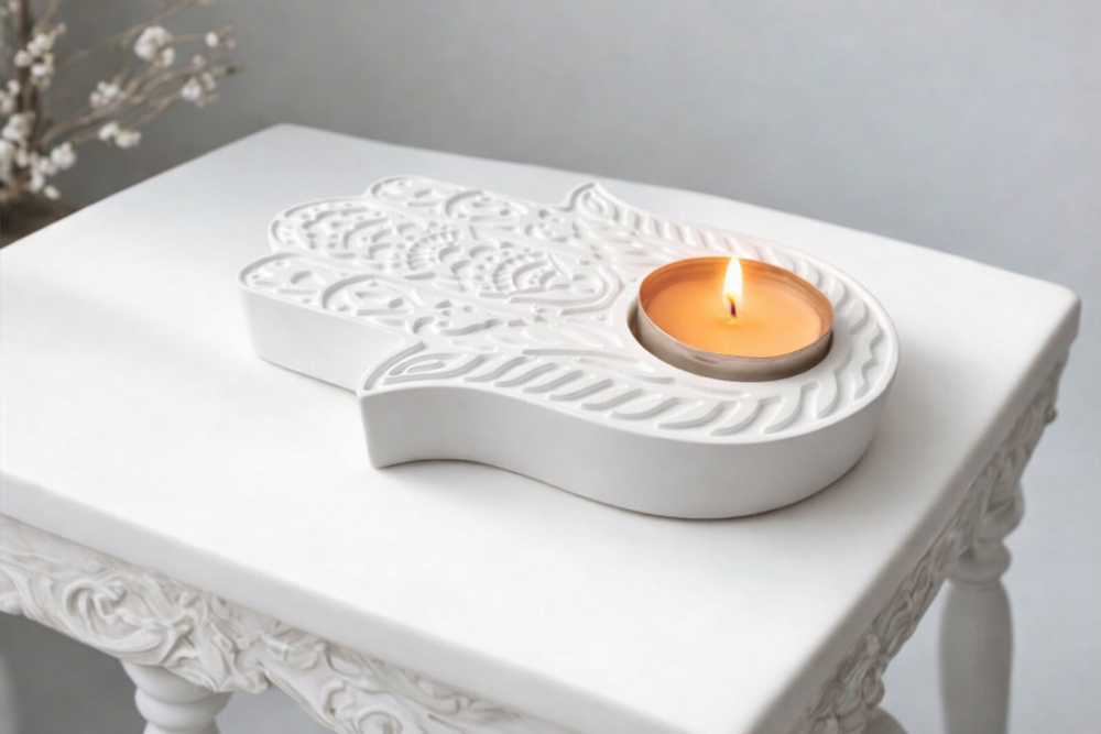 Eco Resin Hamsa Tealight Holder