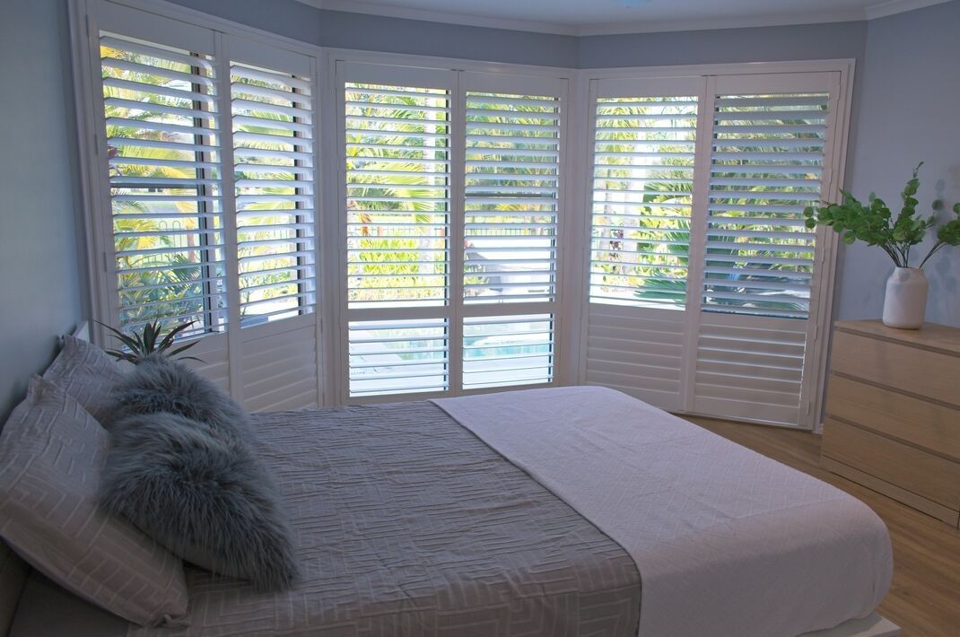 Bedroom Plantation Shutters Mandurah and Peel in Western Australia