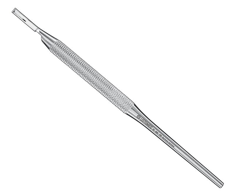 Scalpel handle, 15 cm, round shaped - 02-030-150