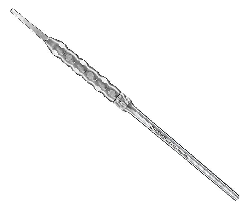 Micro-scalpel handle, 14 cm, anat. shape - 02-038-140