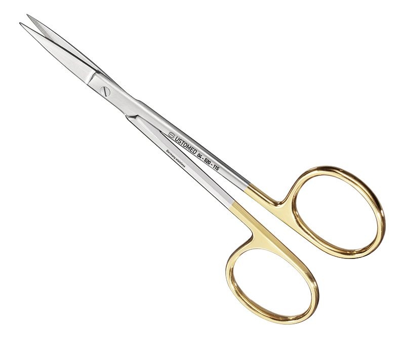 Suture-/gum scissors, 11, 5 cm, str., TC - 04-520-115