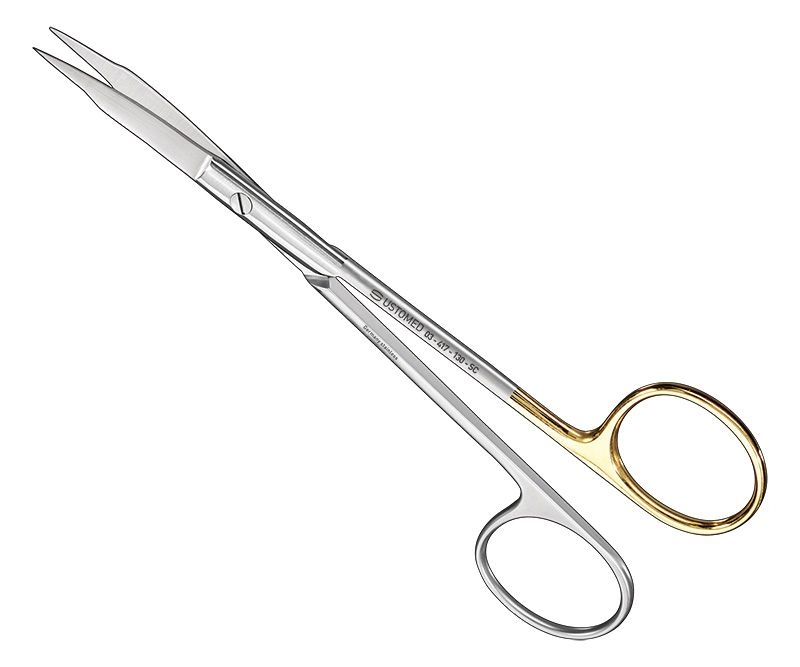 FOX, suture-/gum scissors, 13cm, cvd., serr. - 03-417-130