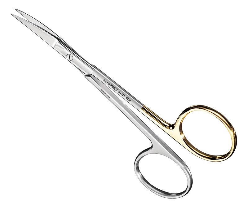 Suture-/gum scissors, 13 cm, curved - 03-327-130