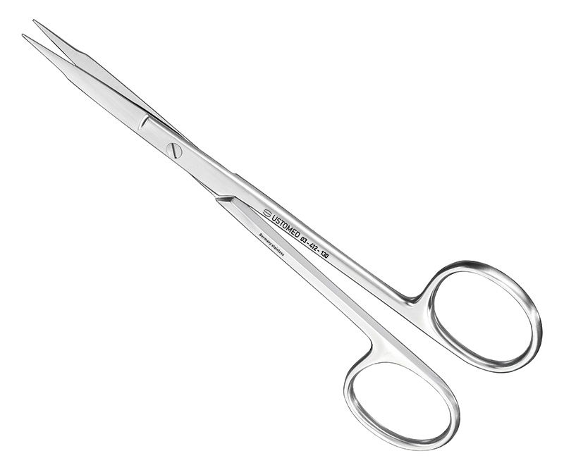 FOX, suture-/gum scissors, 13cm, str., serr. - 03-412-130