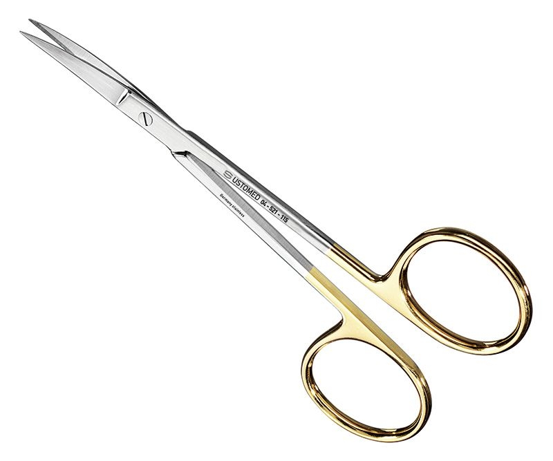 Suture-/gum scissors, 11, 5 cm, cvd., TC - 04-521-115