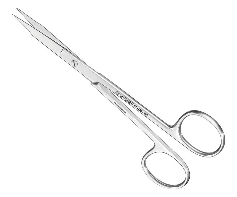 FOX, suture-/gum scissors, 13cm, str., plain - 03-420-130