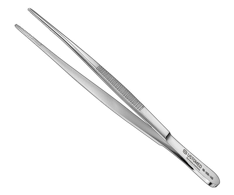 Dissecting forceps, 14, 5 cm, str., delicate - 08-030-145