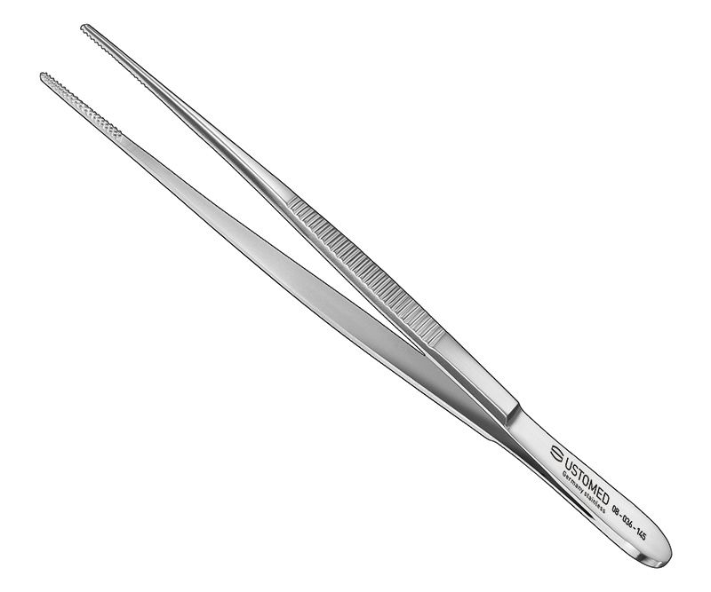 Dissecting forceps, 14, 5cm, cross-serrated - 08-036-145