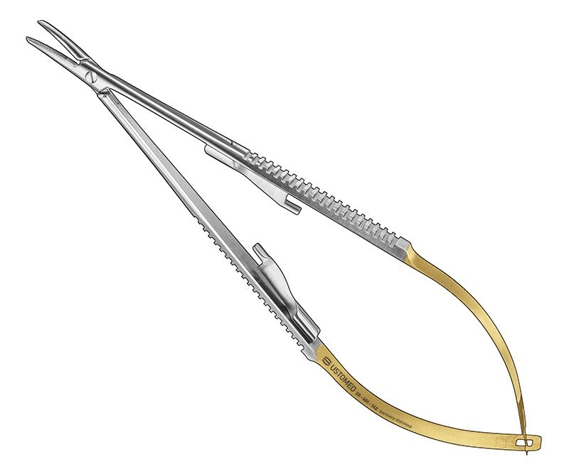 CASTROVIEJO, needle holder, 14 cm, cvd., TC - 20-681-140