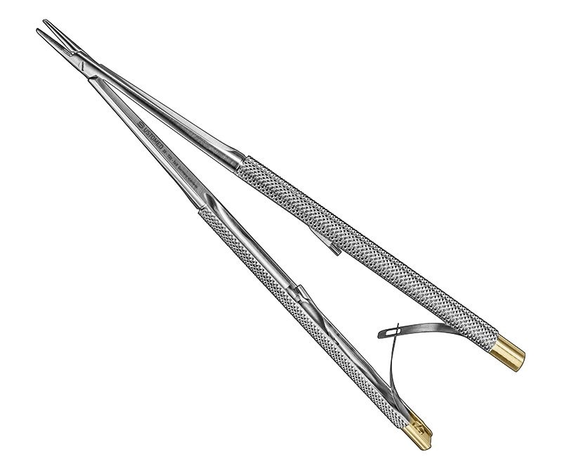 CASTROVIEJO, micro needle holder, 16cm, TC - 20-722-160