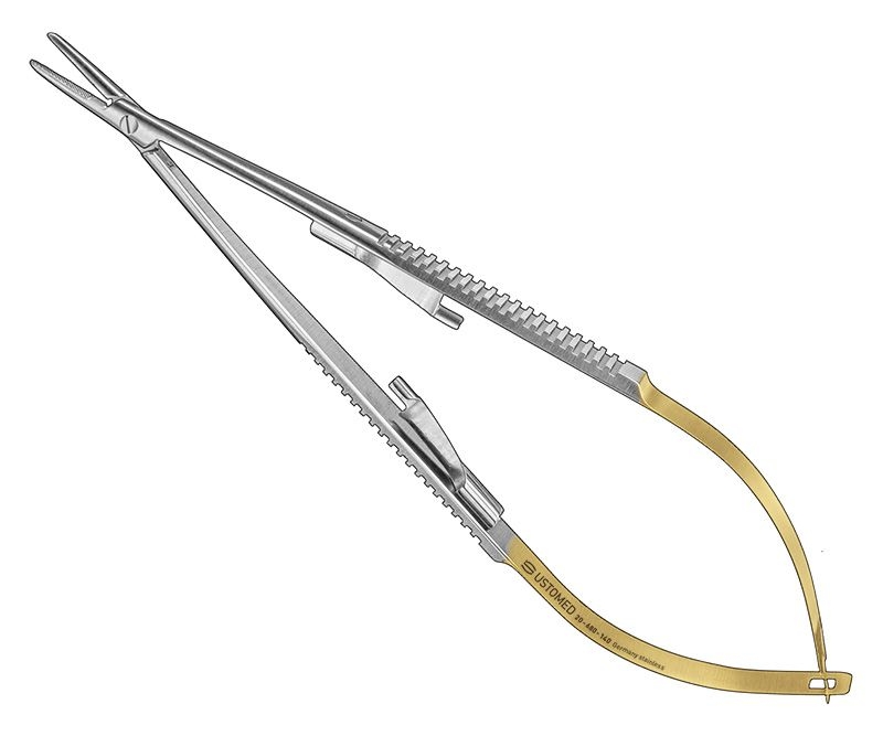 CASTROVIEJO, needle holder, 14 cm, str., TC - 20-680-140